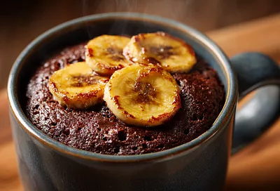 Банановый брауни в микроволновке – 3 минуты, без яиц, сахара и глютена