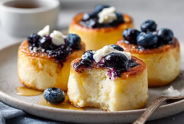 Запечённые сырники с ягодами: «мини-чизкейки» без жарки