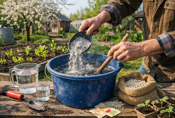 Не подкормка, а волшебный дар: мешаю зольный раствор и семена прорастают с дикой скоростью – 1 стакан на 10 литров