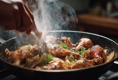 Курица «по-еврейски» с луковым соусом: нежно, просто и недорого