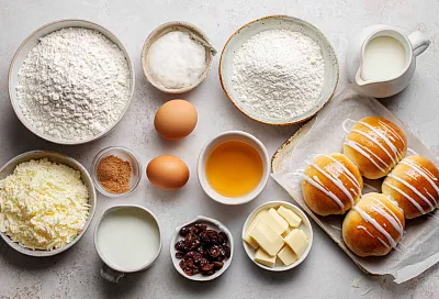 Мини-булочки с творогом и изюмом – пышные, как пух, и тают во рту