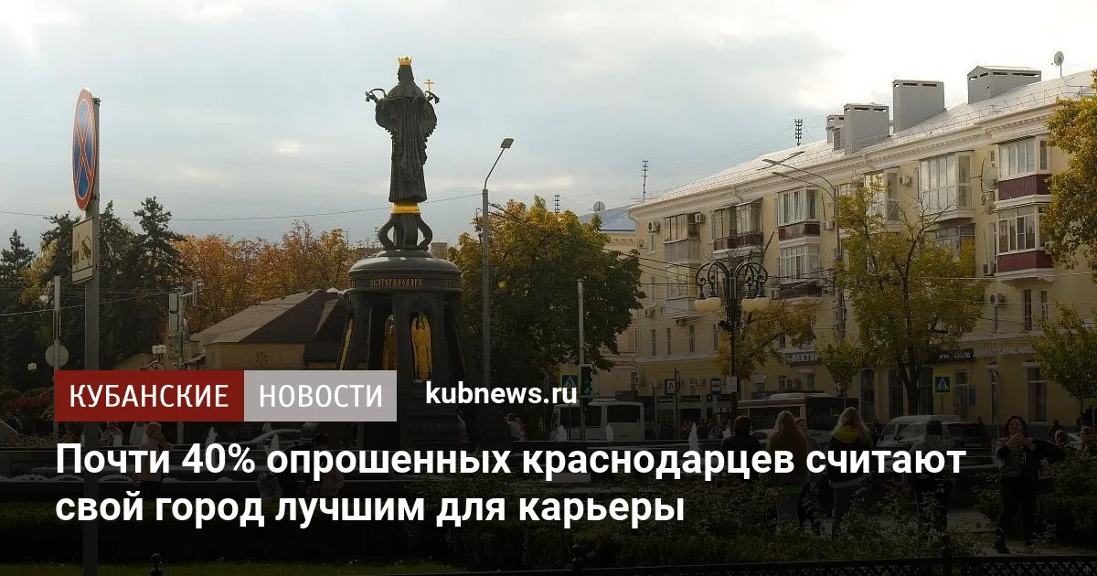 Почти 40% опрошенных краснодарцев считают свой город лучшим для карьеры