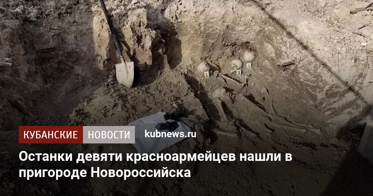 Останки девяти красноармейцев нашли в пригороде Новороссийска