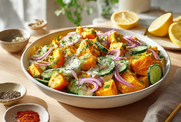Несладкий тыквенный салат: яркий вкус осени за 30 минут