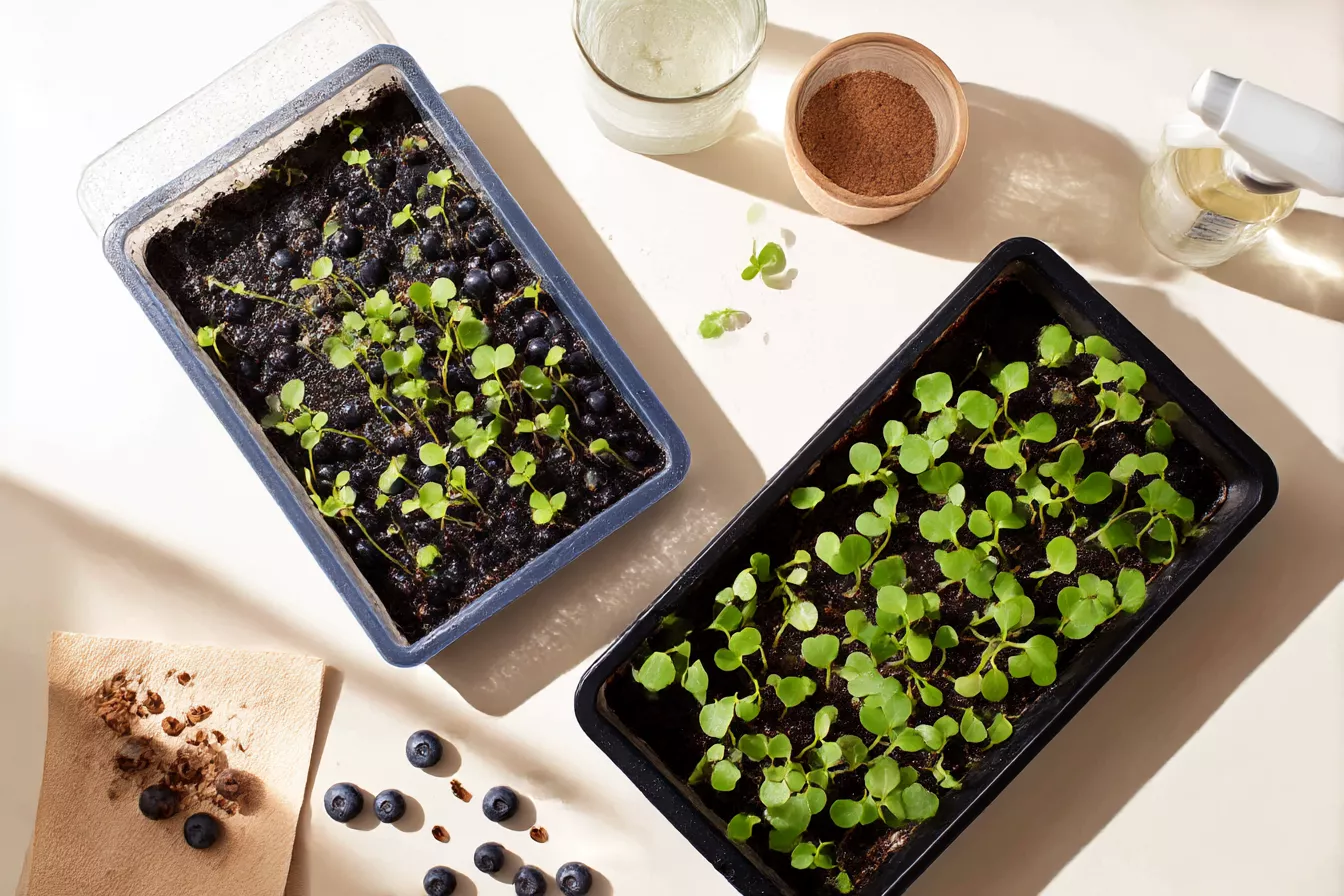 Посадила голубику из супермаркета двумя способами — и один даёт больше всходов