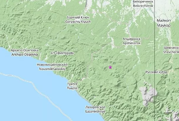 В Краснодарском крае произошло землетрясение