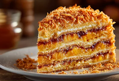 Нереально вкусный яблочный торт-пирог – слоёный, сочный, тает во рту как штрудель, только проще!