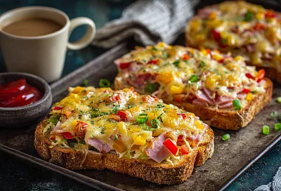 Горячие бутерброды с ветчиной и сыром – дети просят каждое утро, готовлю за 15 минут