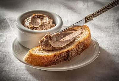 Ленивый паштет, нежнее магазинного: печень с ягодным сюрпризом за час