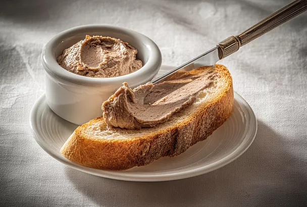 Ленивый паштет, нежнее магазинного: печень с ягодным сюрпризом за час