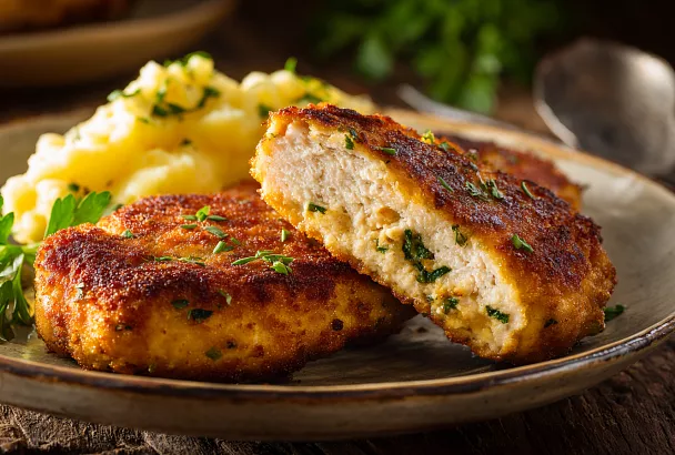 Отбивные котлеты из куриного фарша — сочные, нежные и очень вкусные