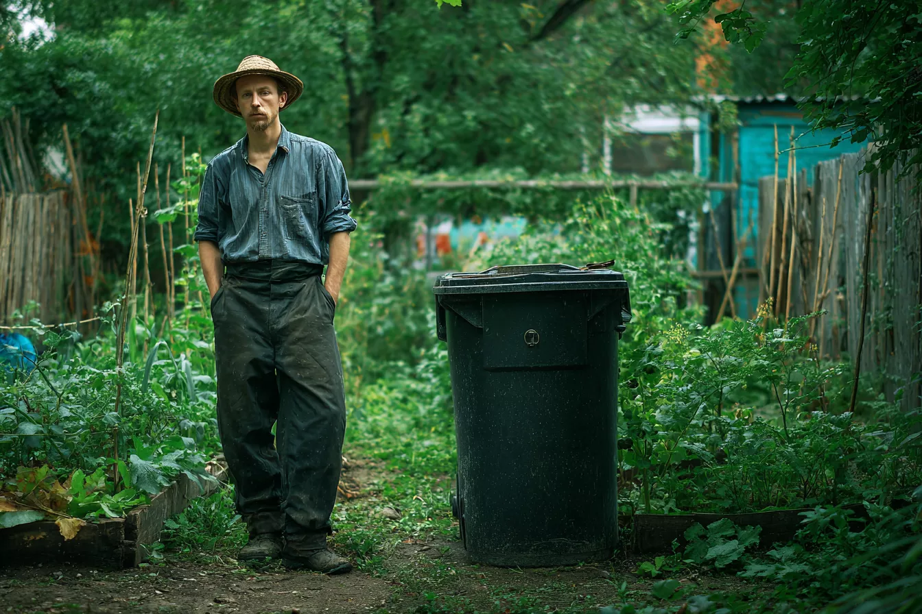 Как я сделал быстрый компостер из мусорного бака — дешево, просто и эффективно