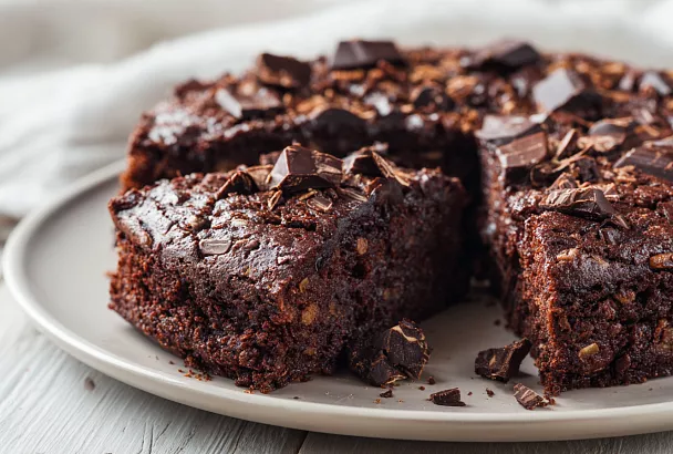 Шоколадный пирог без муки на овсянке — ароматный, влажный и очень вкусный