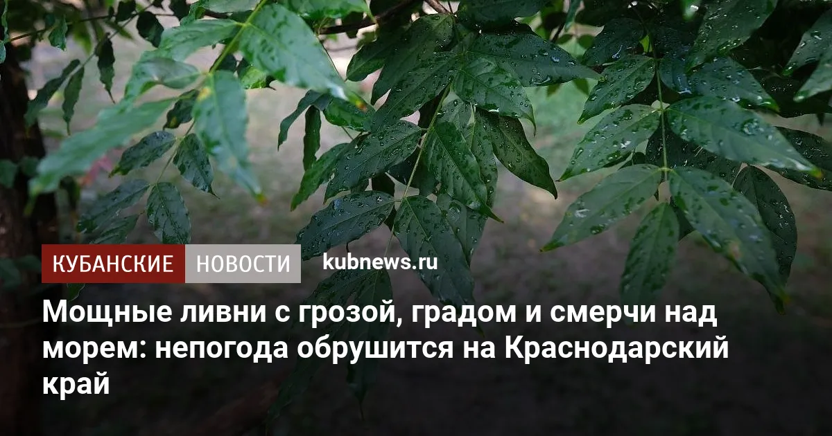 Мощные ливни с грозой, градом и смерчи над морем: непогода обрушится на Краснодарский край