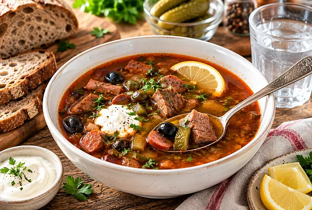 Варю мясную солянку по сборнику рецептов: густая, насыщенная и без картошки