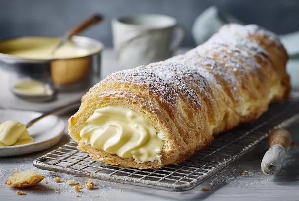 Рулет «Эклер в рулете» – нежный, как заварной, готов за час и тает во рту