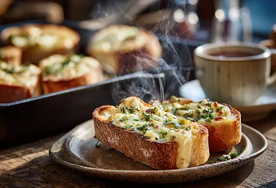 Горячие бутерброды к чаю: сырно-яичная начинка с луком и зеленью – хрустящая корочка, сочная середина 