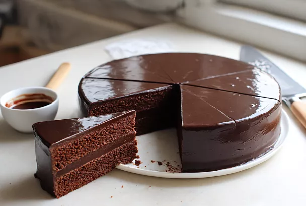 Торт «Прага» по-домашнему: влажный бисквит, бархатный крем и мягкая глазурь