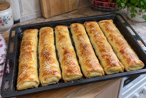 Слоёные рулеты с творогом и сыром: готовлю из теста «Три стакана»