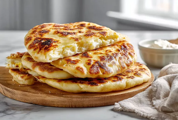 Лепёшки с картошкой и адыгейским сыром: нежные, пышные и готовятся очень просто