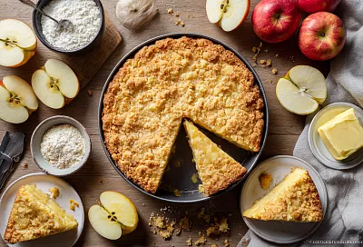 Смешиваю три стакана сухих ингредиентов, натираю яблоки и через 40 минут достаю самый сочный пирог на свете