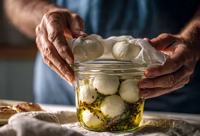 Кефирные сырные шарики: нежная закуска с ароматным маслом