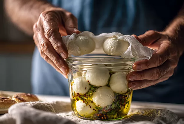 Кефирные сырные шарики: нежная закуска с ароматным маслом