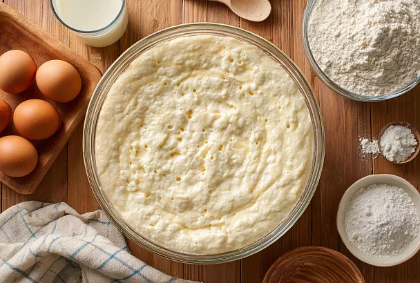 Тесто на кефире с майонезом и содой стало самым пышным и нежным: выпечка получается лёгкой, как пух