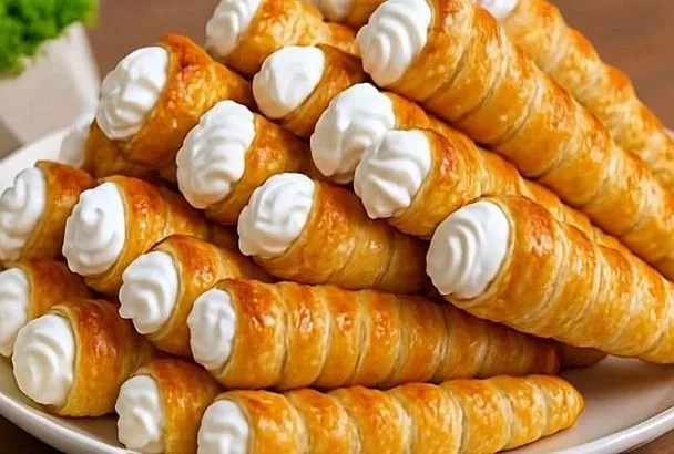 Идеальные слоеные трубочки с белковым кремом «как в детстве»