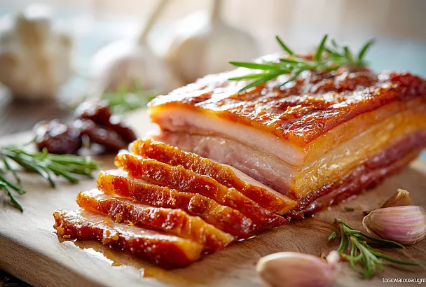 Свиная грудинка «Праздничная нарезка», которая вкуснее колбасы: аромат копчёностей без капли жидкого дыма