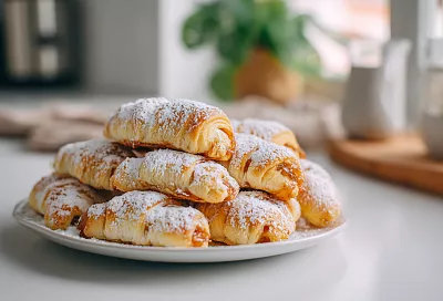 Творожные рогалики с начинкой из 1 пачки творога — нежные, ароматные и очень вкусные