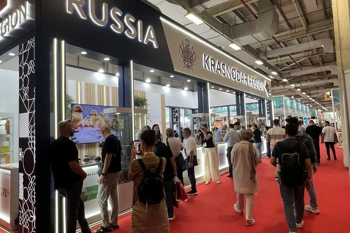 На выставке в Казахстане стенд Кубани вошел в состав единой экспозиции «Сделано в России» от Российского экспортного центра.