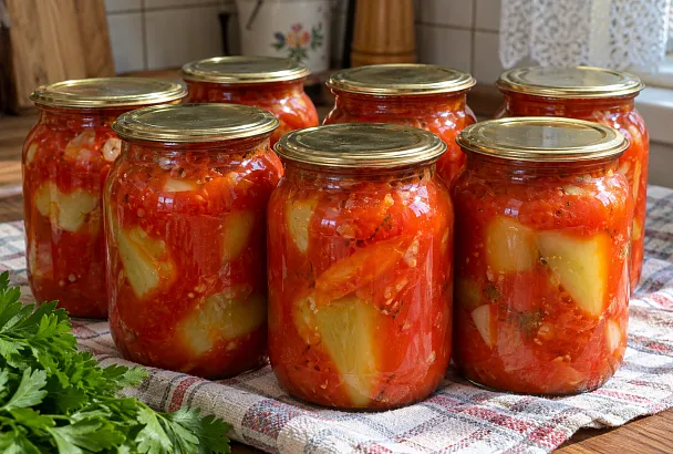 Перец с баклажанами на зиму: фарширую и стерилизую банки в кастрюле