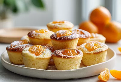 Самые простые мандариновые кексы: положила мандаринки срезом вниз на сахар, и карамель пропитала тесто снизу