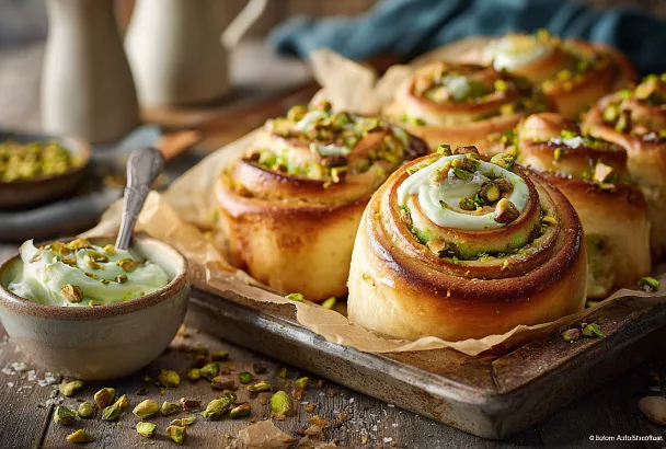 Нереально мягкие фисташковые булочки — тают во рту, как облако, и пахнут на всю квартиру