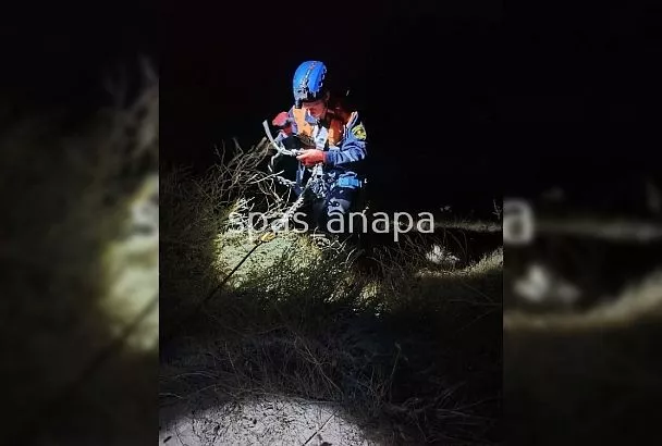 Спасатели помогли туристу, застрявшему ночью на крутом склоне в Анапе