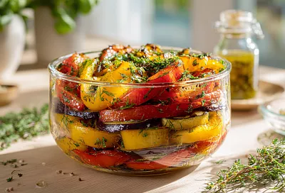 Маринованные овощи с зеленью: ароматная закуска