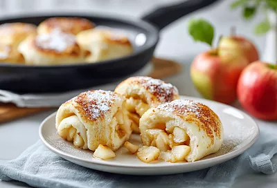Мягкие булочки с яблоками за 20 минут: проще, чем кажется