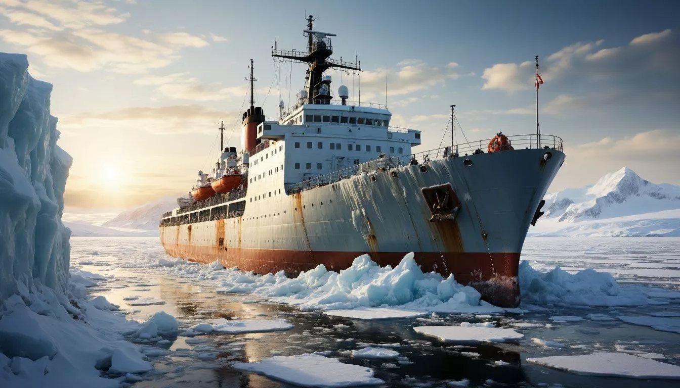 Российские ледоколы оказывают помощь судам, застрявшим во льдах Финского залива