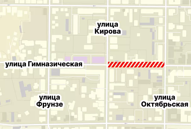 Движение транспорта ограничат на две недели на участке улицы в центре Краснодара