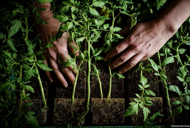 Выращиваю томаты без пикировки в одном контейнере: рассада готова к высадке за 45 дней