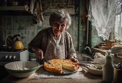 Быстрый заливной пирог с творогом: два слоя теста и румяная серединка