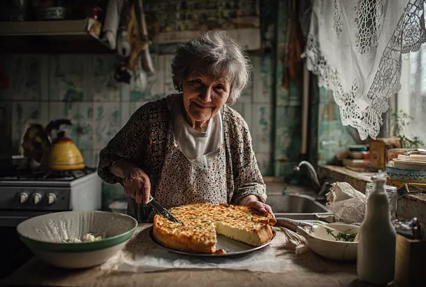 Быстрый заливной пирог с творогом: два слоя теста и румяная серединка