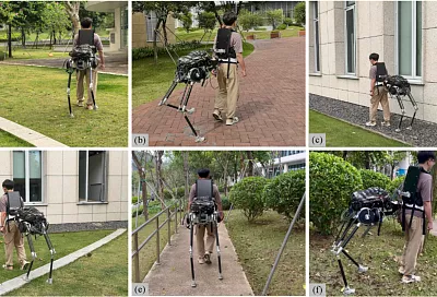 Китайские инженеры создали робота-кентавра — он крепится к человеку и ходит за ним на двух ногах