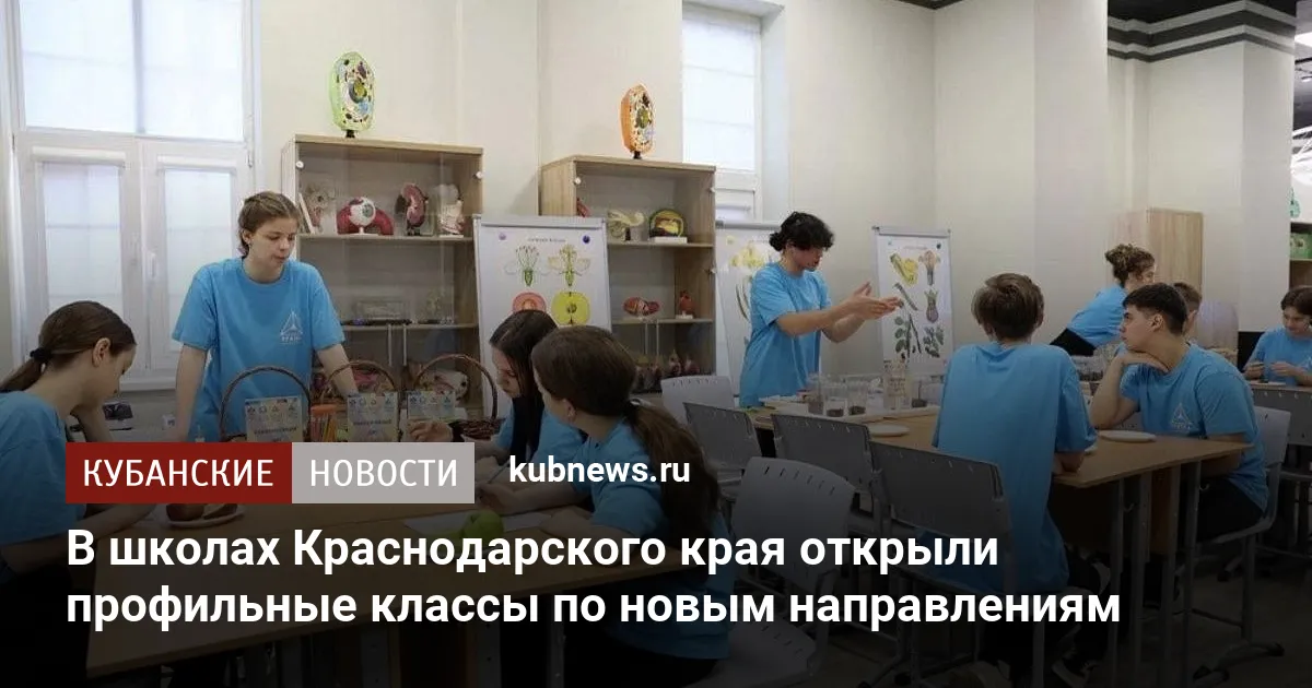 В школах Краснодарского края открыли профильные классы по новым направлениям