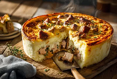 Мясной пирог без теста: сочный, сытный и готовится без муки