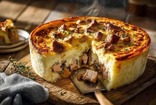 Мясной пирог без теста: сочный, сытный и готовится без муки