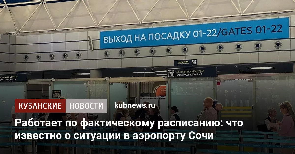 Работает по фактическому расписанию: что известно о ситуации в аэропорту Сочи