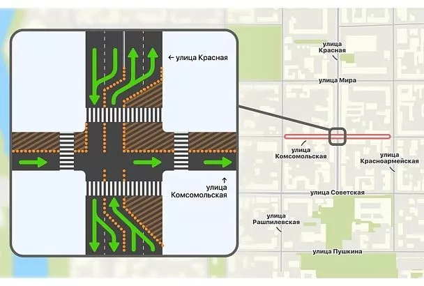 Движение транспорта ограничат на участке улицы в центре Краснодара до 6 марта