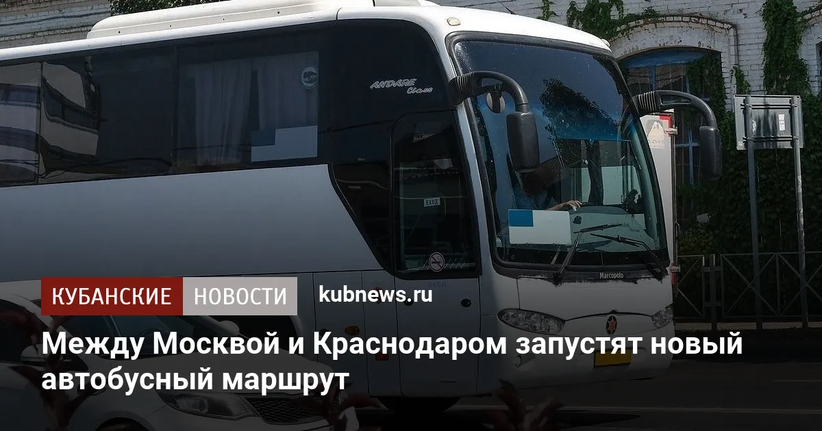 Между Москвой и Краснодаром запустят новый автобусный маршрут